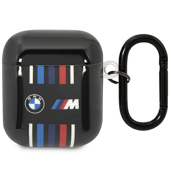 BMW BMA222SWTK AirPods 1|2 cover czarny|black Multiple Colored Lines cena un informācija | Austiņu piederumi | 220.lv