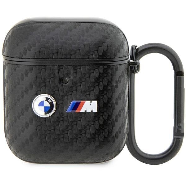 BMW BMA2WMPUCA2 AirPods 1|2 cover czarny|black Carbon Double Metal Logo цена и информация | Austiņu piederumi | 220.lv