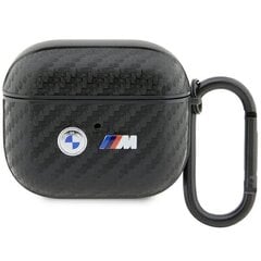 BMW BMA3WMPUCA2 AirPods 3 gen cover czarny|black Carbon Double Metal Logo cena un informācija | Austiņu piederumi | 220.lv
