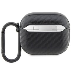 BMW BMA3WMPUCA2 AirPods 3 gen cover czarny|black Carbon Double Metal Logo cena un informācija | Austiņu piederumi | 220.lv