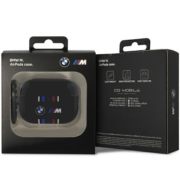 BMW BMAP222SWTK AirPods Pro 2 gen cover czarny|black Multiple Colored Lines cena un informācija | Austiņas | 220.lv