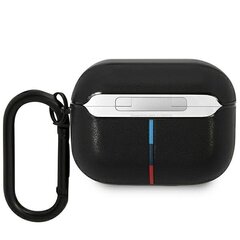 BMW BMAP22PVTK AirPods Pro cover czarny|black Leather Curved Line cena un informācija | Austiņas | 220.lv