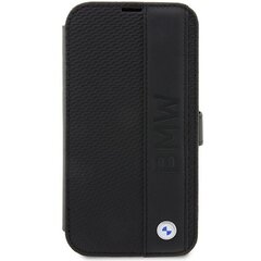 Etui BMW BMBKP14L22RDPK iPhone 14 Pro 6,1" czarny|black bookcase Leather Textured&Stripe цена и информация | Чехлы для телефонов | 220.lv