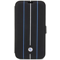 Etui BMW BMBKP14L22RVSK iPhone 14 Pro 6,1" czarny|black bookcase Leather Stamp Blue Lines цена и информация | Чехлы для телефонов | 220.lv