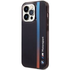 Etui BMW BMHCP14L22HVGV iPhone 14 Pro 6.1" czarny|black IML Tricolor Stripe cena un informācija | Telefonu vāciņi, maciņi | 220.lv