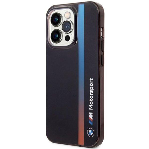 Etui BMW BMHCP14L22HVGV iPhone 14 Pro 6.1" czarny|black IML Tricolor Stripe cena un informācija | Telefonu vāciņi, maciņi | 220.lv