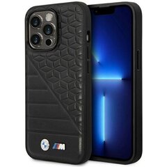 Etui BMW BMHCP14L22PMGK iPhone 14 Pro 6,1" czarny|black Bi Pattern cena un informācija | Telefonu vāciņi, maciņi | 220.lv