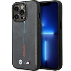 Etui BMW BMHCP14L22PVTA iPhone 14 Pro 6,1" szary|grey Quilted Tricolor cena un informācija | Telefonu vāciņi, maciņi | 220.lv