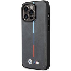 Etui BMW BMHCP14L22PVTA iPhone 14 Pro 6,1" szary|grey Quilted Tricolor cena un informācija | Telefonu vāciņi, maciņi | 220.lv