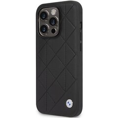 Etui BMW BMHCP14L22RQDK iPhone 14 Pro 6,1" czarny|black Leather Quilted цена и информация | Чехлы для телефонов | 220.lv