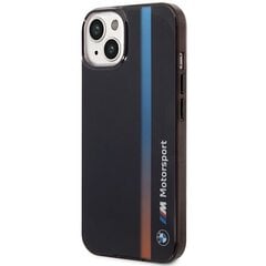 Etui BMW BMHCP14S22HVGV iPhone 14 6.1" czarny|black IML Tricolor Stripe cena un informācija | Telefonu vāciņi, maciņi | 220.lv