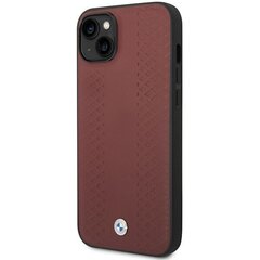 Etui BMW BMHCP14S22RFGR iPhone 14 6,1" burgundowy|burgundy Leather Diamond Pattern цена и информация | Чехлы для телефонов | 220.lv