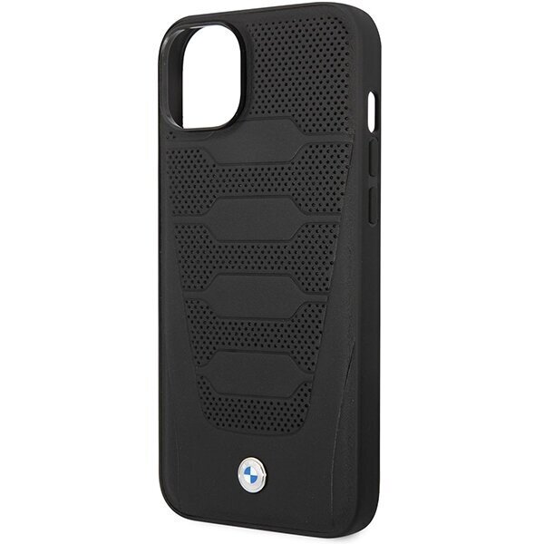 Etui BMW BMHCP14S22RPSK iPhone 14 6,1" czarny|black Leather Seats Pattern цена и информация | Telefonu vāciņi, maciņi | 220.lv