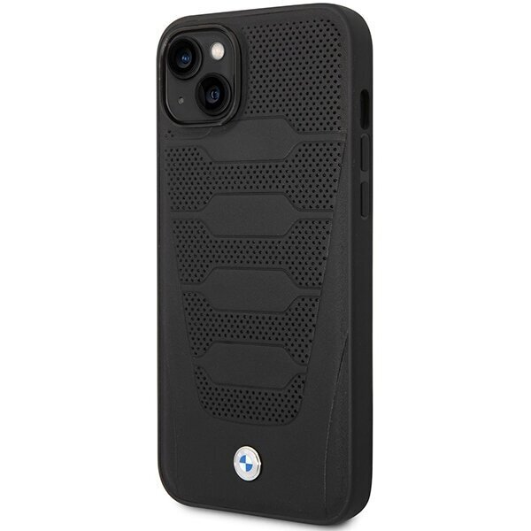 Etui BMW BMHCP14S22RPSK iPhone 14 6,1" czarny|black Leather Seats Pattern цена и информация | Telefonu vāciņi, maciņi | 220.lv