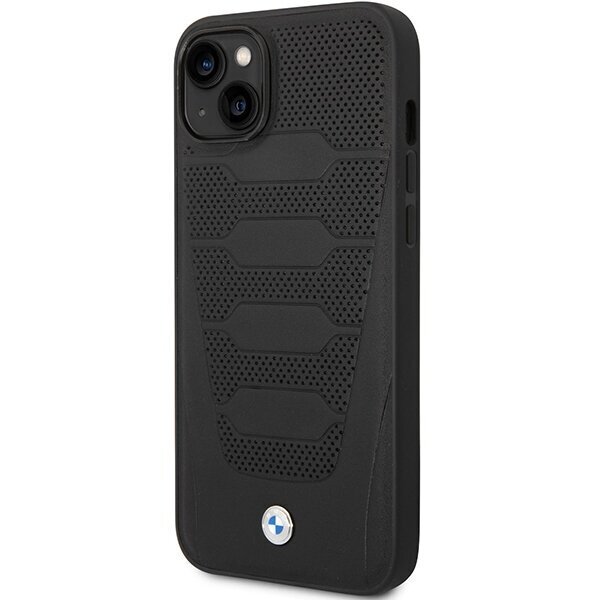 Etui BMW BMHCP14S22RPSK iPhone 14 6,1" czarny|black Leather Seats Pattern цена и информация | Telefonu vāciņi, maciņi | 220.lv