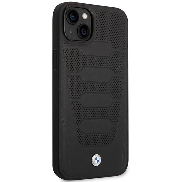 Etui BMW BMHCP14S22RPSK iPhone 14 6,1" czarny|black Leather Seats Pattern цена и информация | Telefonu vāciņi, maciņi | 220.lv