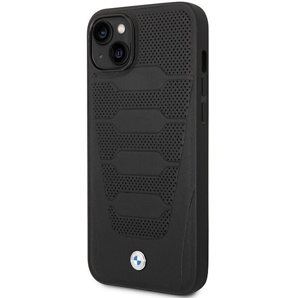 Etui BMW BMHCP14S22RPSK iPhone 14 6,1" czarny|black Leather Seats Pattern цена и информация | Telefonu vāciņi, maciņi | 220.lv