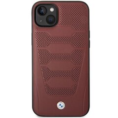 Etui BMW BMHCP14S22RPSR iPhone 14 6,1" burgundowy|burgundy Leather Seats Pattern cena un informācija | Telefonu vāciņi, maciņi | 220.lv