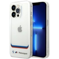 Etui BMW BMHCP14X22HMCH iPhone 14 Pro Max 6,7" biały|white Transparent Center цена и информация | Чехлы для телефонов | 220.lv