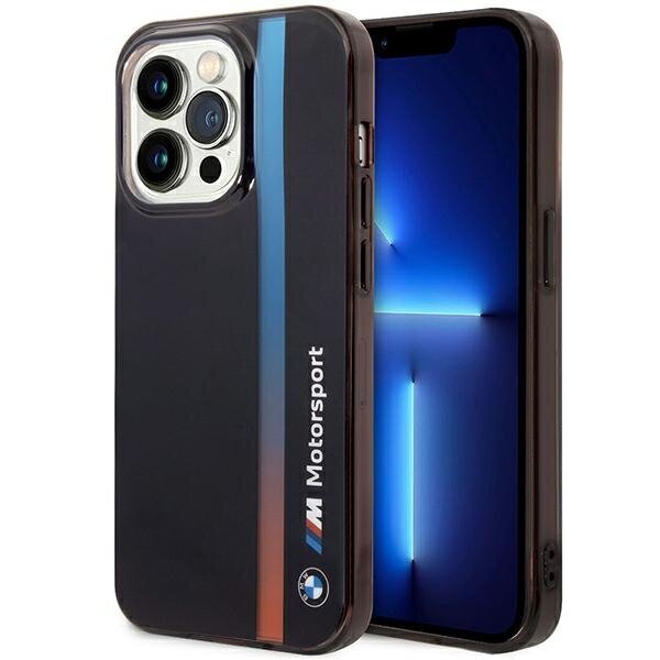 Etui BMW BMHCP14X22HVGV iPhone 14 Pro Max 6.7" czarny|black IML Tricolor Stripe cena un informācija | Telefonu vāciņi, maciņi | 220.lv