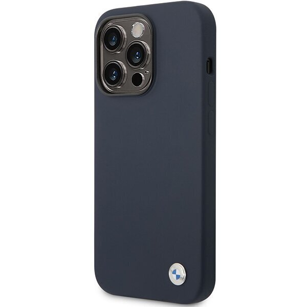 Etui BMW BMHCP14XSILNA iPhone 14 Pro Max 6,7" granatowy|navy Silicone Metal Logo цена и информация | Telefonu vāciņi, maciņi | 220.lv