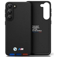 Etui BMW BMHCSA5422PTDK A54 czarny|black Leather Stamp Tricolor cena un informācija | Telefonu vāciņi, maciņi | 220.lv