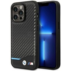 Etui BMW BMHMP14L22NBCK iPhone 14 Pro 6,1" czarny|black Carbon MagSafe cena un informācija | Telefonu vāciņi, maciņi | 220.lv