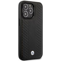 Etui BMW BMHMP14L22RFGK iPhone 14 Pro 6,1" czarny|black Leather Diamond Pattern MagSafe цена и информация | Чехлы для телефонов | 220.lv