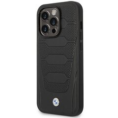 Etui BMW BMHMP14L22RPSK iPhone 14 Pro 6,1" czarny|black Leather Seats Pattern MagSafe цена и информация | Чехлы для телефонов | 220.lv
