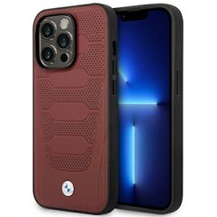 Etui BMW BMHMP14L22RPSR iPhone 14 Pro 6,1" burgundowy|burgundy Leather Seats Pattern MagSafe цена и информация | Чехлы для телефонов | 220.lv