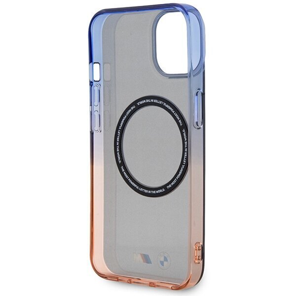 Etui BMW BMHMP14SHTGE iPhone 14 6.1" szary|grey hardcase Gradient Bumper MagSafe cena un informācija | Telefonu vāciņi, maciņi | 220.lv