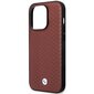 Etui BMW BMHMP14X22RFGR iPhone 14 Pro Max 6,7" burgundowy|burgundy Leather Diamond Pattern MagSafe cena un informācija | Telefonu vāciņi, maciņi | 220.lv