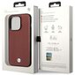 Etui BMW BMHMP14X22RFGR iPhone 14 Pro Max 6,7" burgundowy|burgundy Leather Diamond Pattern MagSafe cena un informācija | Telefonu vāciņi, maciņi | 220.lv