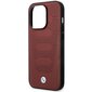 Etui BMW BMHMP14X22RPSR iPhone 14 Pro Max 6,7" burgundowy|burgundy Leather Seats Pattern MagSafe цена и информация | Telefonu vāciņi, maciņi | 220.lv