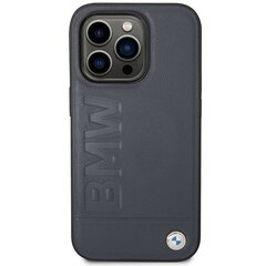 Etui BMW BMHMP14XSLLNA iPhone 14 Pro Max 6,7" granatowy|navy hardcase Leather Hot Stamp MagSafe цена и информация | Чехлы для телефонов | 220.lv