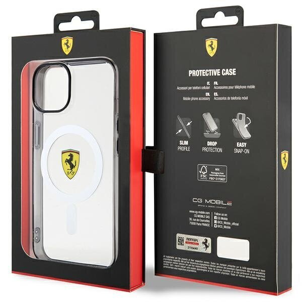 Ferrari FEHMP14MURKT iPhone 14 Plus 6,7" przezroczysty|transparent hardcase Outline Magsafe цена и информация | Telefonu vāciņi, maciņi | 220.lv