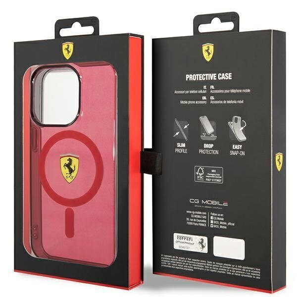 Ferrari FEHMP14XURKR iPhone 14 Pro Max 6.7" czerwony|red hardcase Translucent Magsafe cena un informācija | Telefonu vāciņi, maciņi | 220.lv