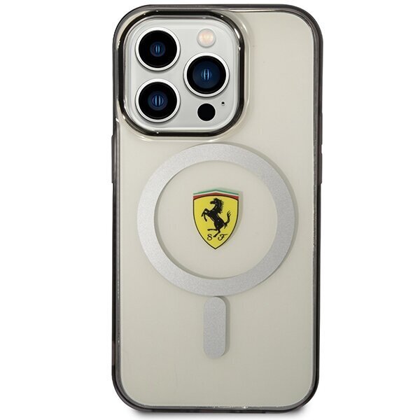 Ferrari FEHMP14XURKT iPhone 14 Pro Max 6.7" przezroczysty|transparent hardcase Outline Magsafe cena un informācija | Telefonu vāciņi, maciņi | 220.lv