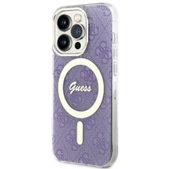 Guess GUHMP14LH4STU iPhone 14 Pro 6.1" purpurowy|purple hardcase 4G MagSafe cena un informācija | Telefonu vāciņi, maciņi | 220.lv