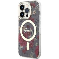 Guess GUHMP14LHCFWSA iPhone 14 Pro 6.1" zielony|khaki hardcase Flower MagSafe cena un informācija | Telefonu vāciņi, maciņi | 220.lv