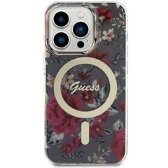 Guess GUHMP14LHCFWSA iPhone 14 Pro 6.1" zielony|khaki hardcase Flower MagSafe cena un informācija | Telefonu vāciņi, maciņi | 220.lv