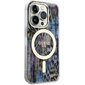 Guess GUHMP14LHLEOPWB iPhone 14 Pro 6.1" niebieski|blue hardcase Leopard MagSafe cena un informācija | Telefonu vāciņi, maciņi | 220.lv