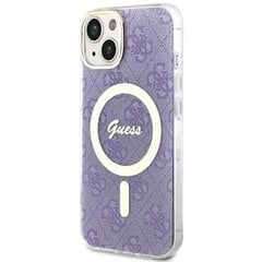 Guess GUHMP14MH4STU iPhone 14 Plus 6.7" purpurowy|purple hardcase 4G MagSafe cena un informācija | Telefonu vāciņi, maciņi | 220.lv