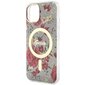 Guess GUHMP14MHCFWSA iPhone 14 Plus 6.7" zielony|khaki hardcase Flower MagSafe cena un informācija | Telefonu vāciņi, maciņi | 220.lv