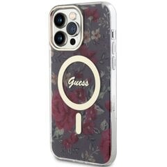 Guess GUHMP14XHCFWSA iPhone 14 Pro Max 6.7" zielony|khaki hardcase Flower MagSafe cena un informācija | Telefonu vāciņi, maciņi | 220.lv