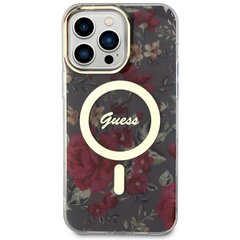 Guess GUHMP14XHCFWSA iPhone 14 Pro Max 6.7" zielony|khaki hardcase Flower MagSafe cena un informācija | Telefonu vāciņi, maciņi | 220.lv