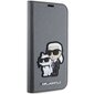 Karl Lagerfeld KLBKP14SSANKCPG iPhone 14 6.1" bookcase srebrny|silver Saffiano Karl & Choupette cena un informācija | Telefonu vāciņi, maciņi | 220.lv