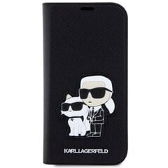 Karl Lagerfeld KLBKP14SSANKCPK iPhone 14 6.1" bookcase czarny|black Saffiano Karl & Choupette цена и информация | Чехлы для телефонов | 220.lv