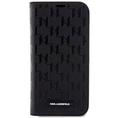 Karl Lagerfeld KLBKP14XSAKLHPK iPhone 14 Pro Max 6.7" bookcase czarny|black Saffiano Monogram цена и информация | Чехлы для телефонов | 220.lv