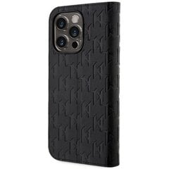 Karl Lagerfeld KLBKP14XSAKLHPK iPhone 14 Pro Max 6.7" bookcase czarny|black Saffiano Monogram цена и информация | Чехлы для телефонов | 220.lv